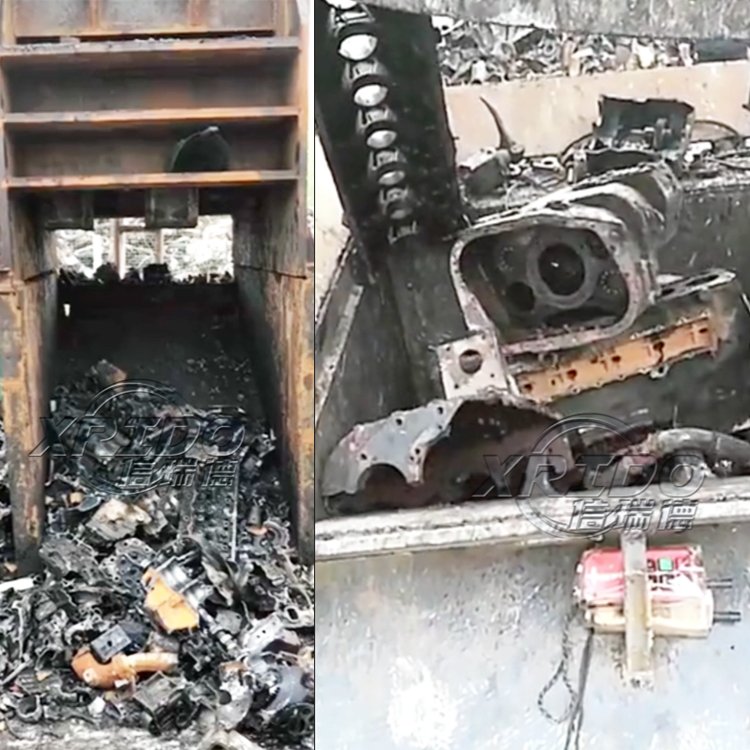 7-10t/h Metal Crusher Pig Iron Motorcycle Factory Direct Sales Scrap Metal Crusher