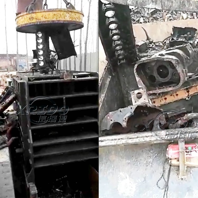 7-10t/h Metal Crusher Pig Iron Motorcycle Factory Direct Sales Scrap Metal Crusher