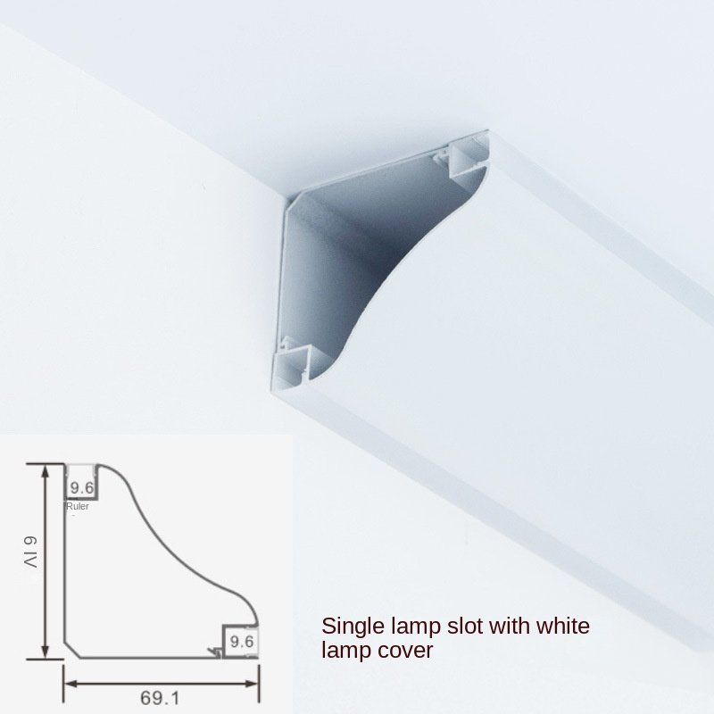 Hot Sale 116 Aluminum Profile Angle Led Strip Ceiling 69*69mm Top Corner Light Led Strip Ceiling Light