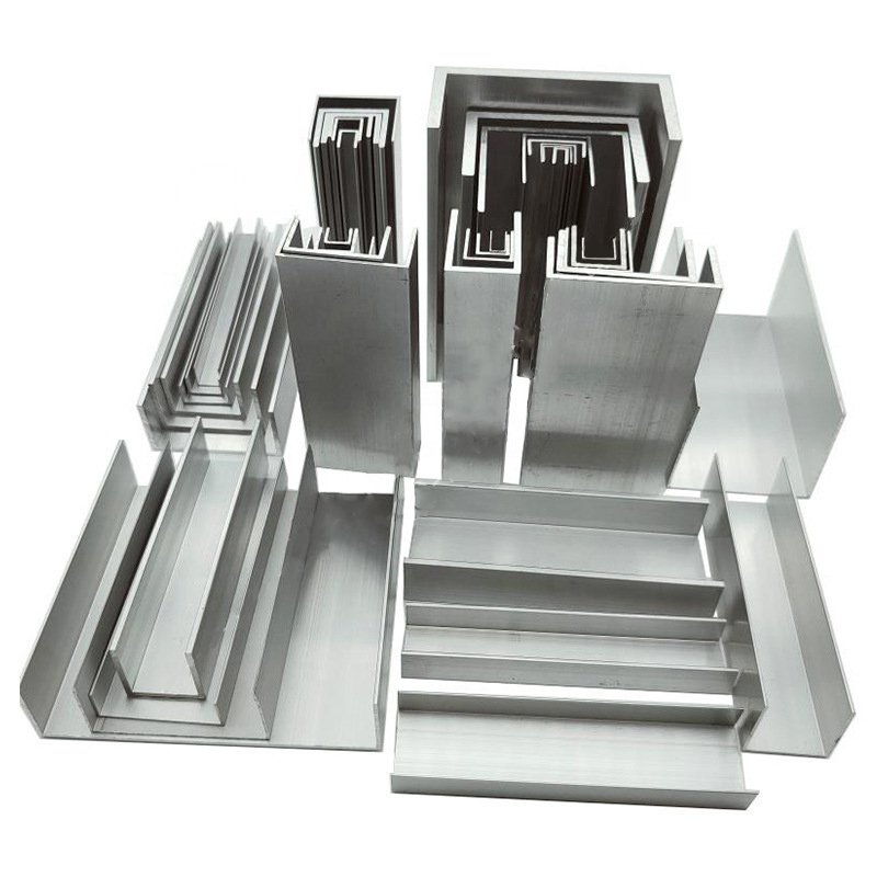 Ruilin Customized Decorative Mill Finish U Bar Shape Strip Channel Groove 90 Large Extrusion Aluminum Profiles For Wall Panels