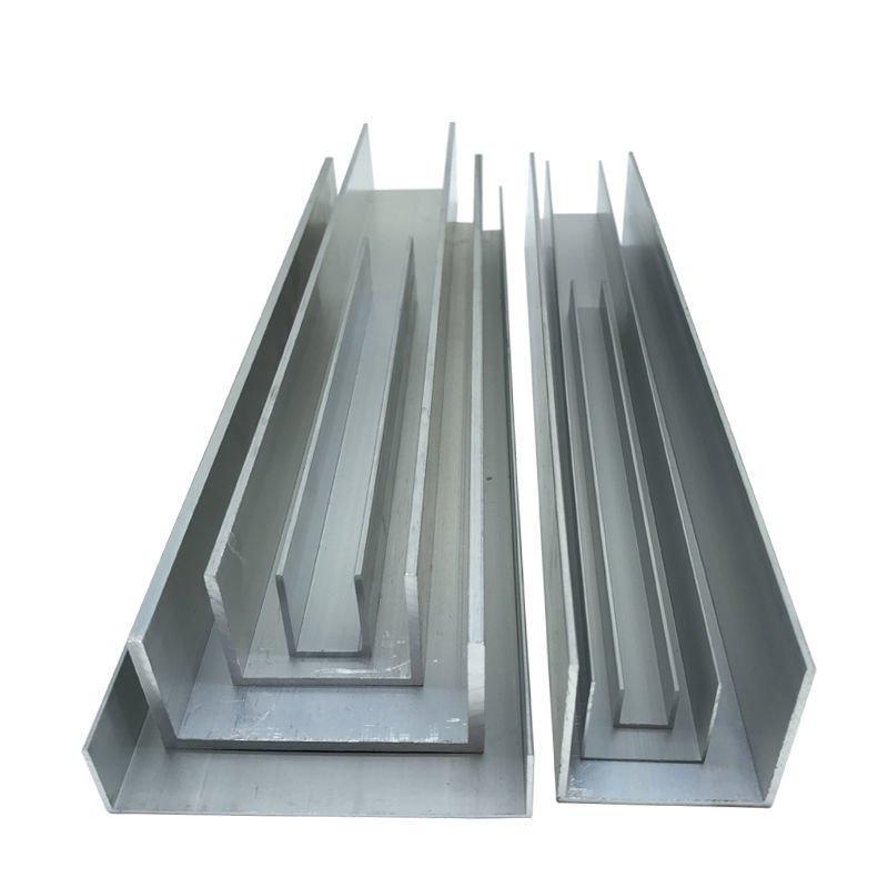 Ruilin Customized Decorative Mill Finish U Bar Shape Strip Channel Groove 90 Large Extrusion Aluminum Profiles For Wall Panels