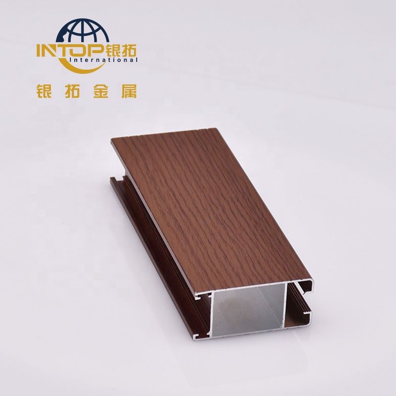 Aluminum Window Profile Interior Decoration Extrusion Aluminum Profiles Wood Grain Aluminum Profile