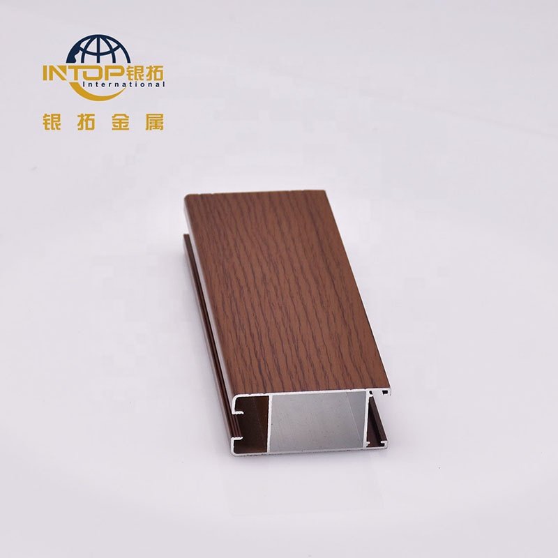 Aluminum Window Profile Interior Decoration Extrusion Aluminum Profiles Wood Grain Aluminum Profile
