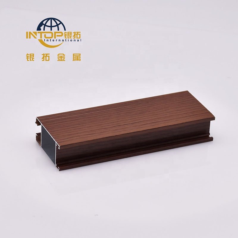 Aluminum Window Profile Interior Decoration Extrusion Aluminum Profiles Wood Grain Aluminum Profile