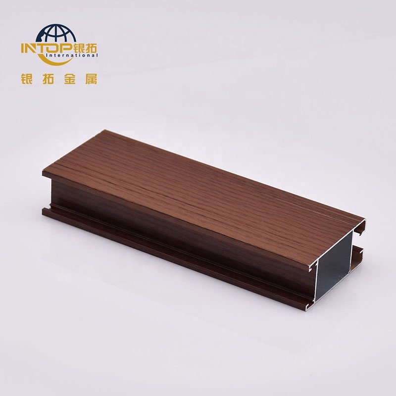 Aluminum Window Profile Interior Decoration Extrusion Aluminum Profiles Wood Grain Aluminum Profile