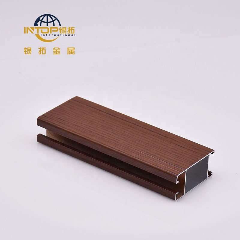 Aluminum Window Profile Interior Decoration Extrusion Aluminum Profiles Wood Grain Aluminum Profile