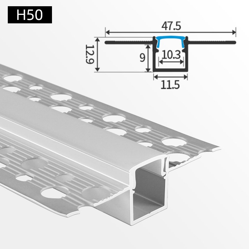 Hot Sale 1M 2M 3M Plaster Led Strip Aluminum Profile Channel Ceiling Drywall Aluminum Led Profile