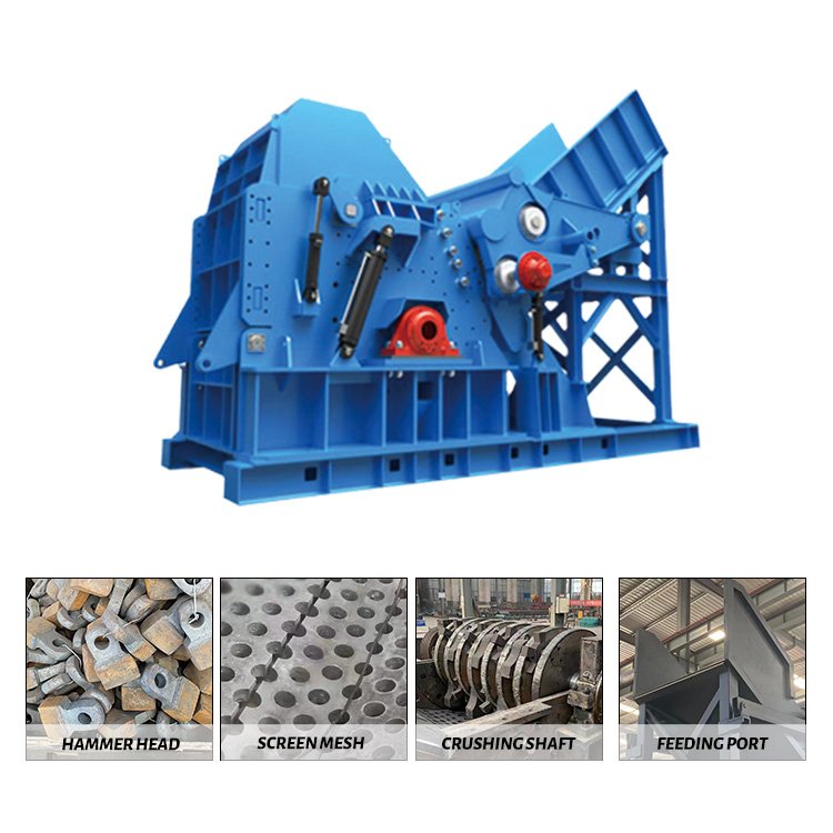 Pig Iron Aluminum Ingot Waste Steel Substance Hammer Crushing Machine Volume Reduction Crusher Of Waste Metal