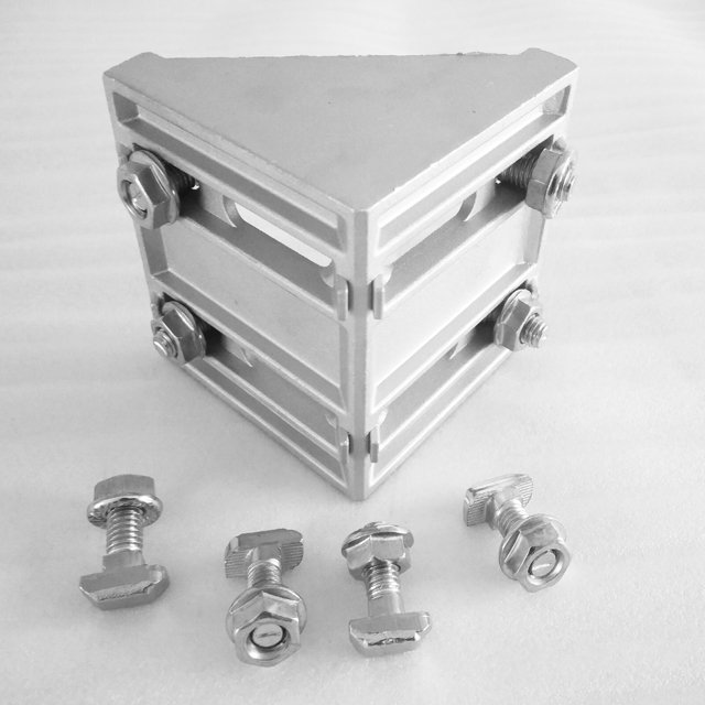 China manufacture Custom Die Cast Inside Corner Bracket for 8080 aluminum profile t slot accessories
