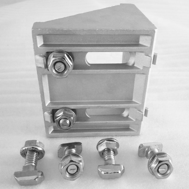 China manufacture Custom Die Cast Inside Corner Bracket for 8080 aluminum profile t slot accessories