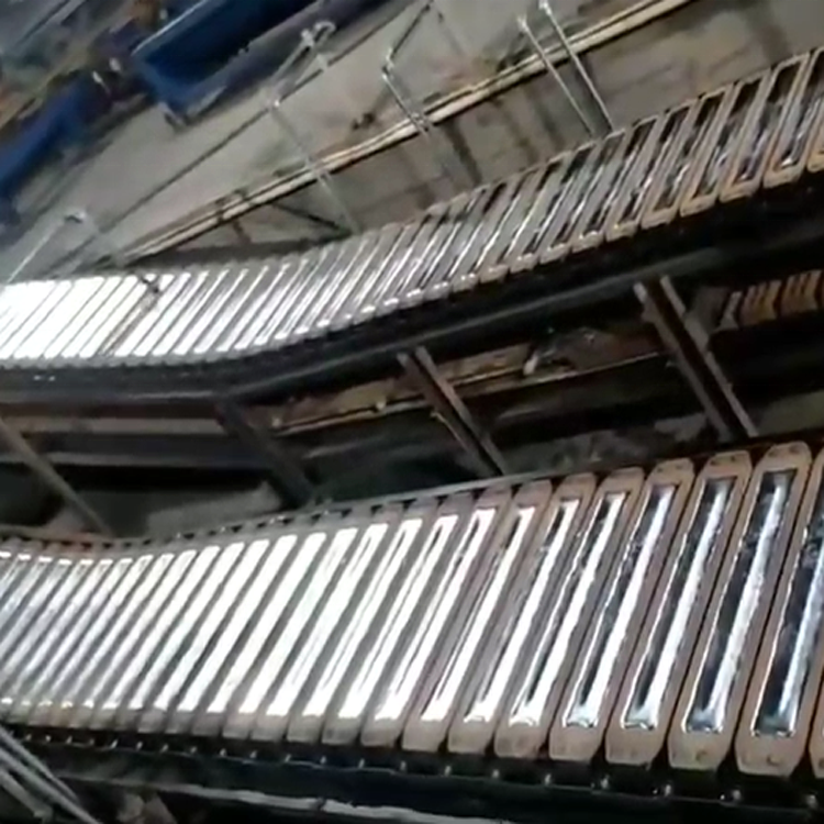 aluminum ingot casting machine zinc copper ingot continuous automatic conveyor production line