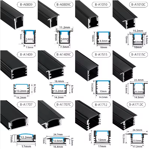 C shaped anodized aluminium extrusion profile