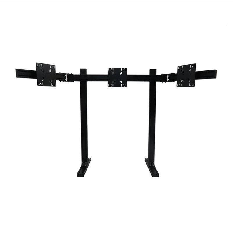 Aluminum Profile Triple Monitor Stand LCD Screen TV Display Hanger Three Monitor Mount for Sim Rig Sim Racing Cockpit Simulator