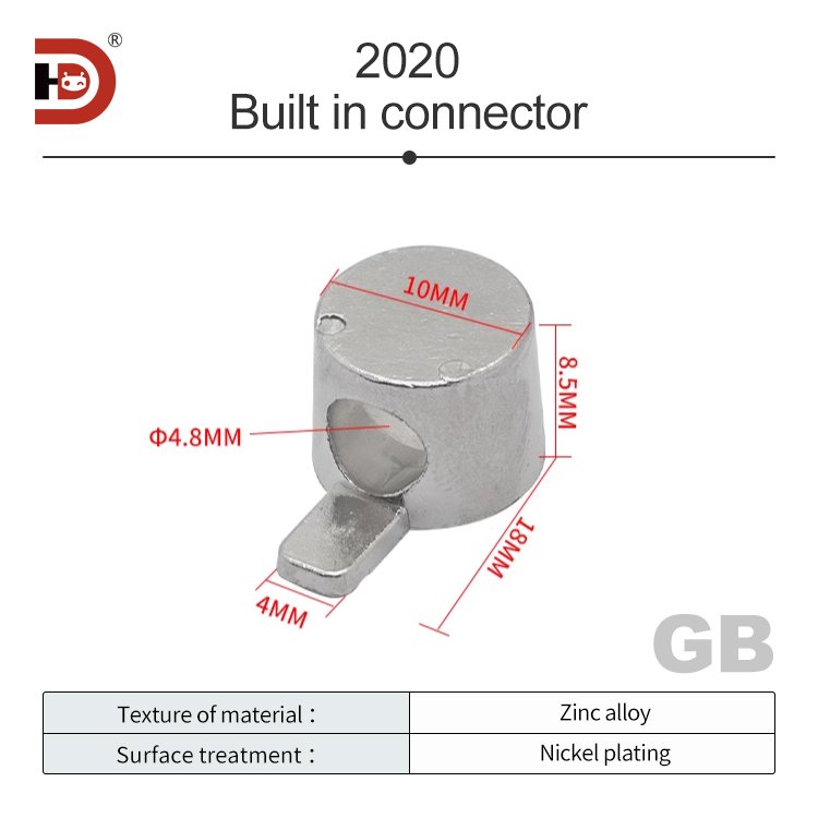 20/30/40 Industrial Aluminum Profile Whistle Connector Aluminum Built in Fixed Connector Aluminum Profile Accessory Pin