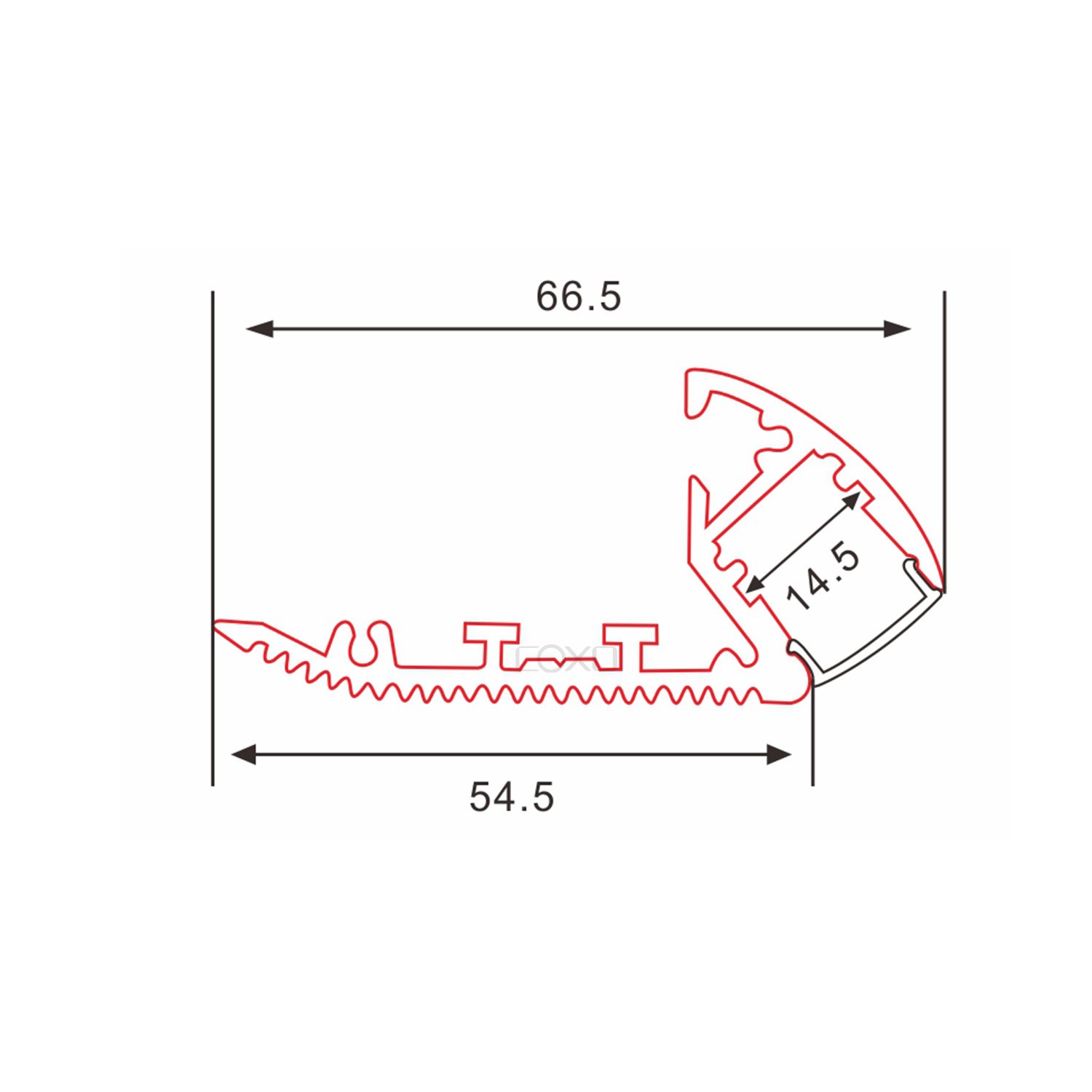 C026 Led Recessed Aluminum profile