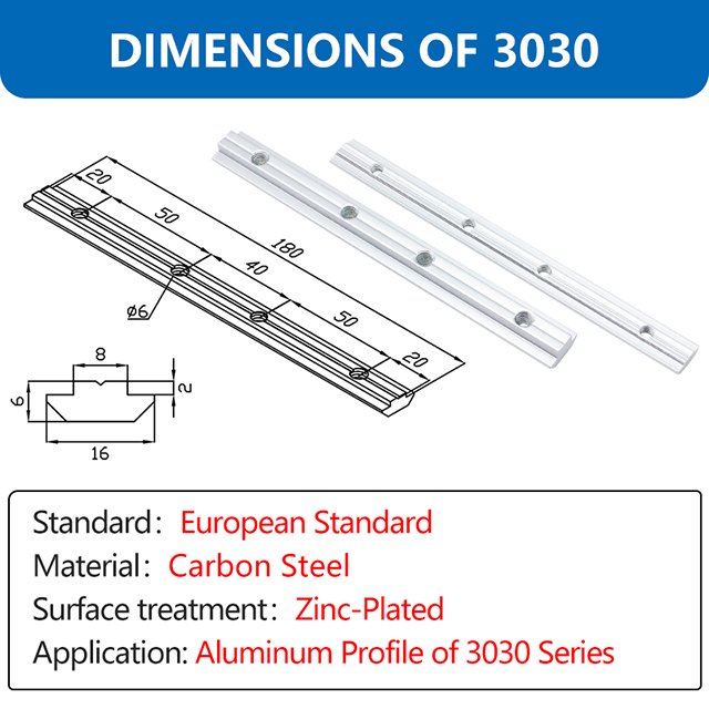 30*30mm Connector 30 Zinc Material One Letter Part 180 Degree Aluminum Profile Corner Connector For Aluminium Profile