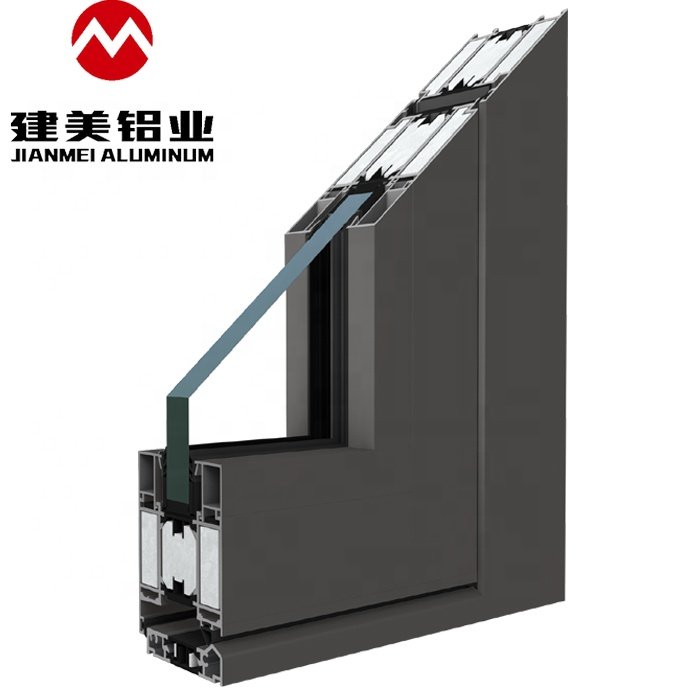 Extruded Wood Grain 6063 T5 Aluminium Alloy Window Door Extrusion Aluminum Profile