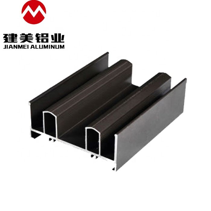 Extruded Wood Grain 6063 T5 Aluminium Alloy Window Door Extrusion Aluminum Profile