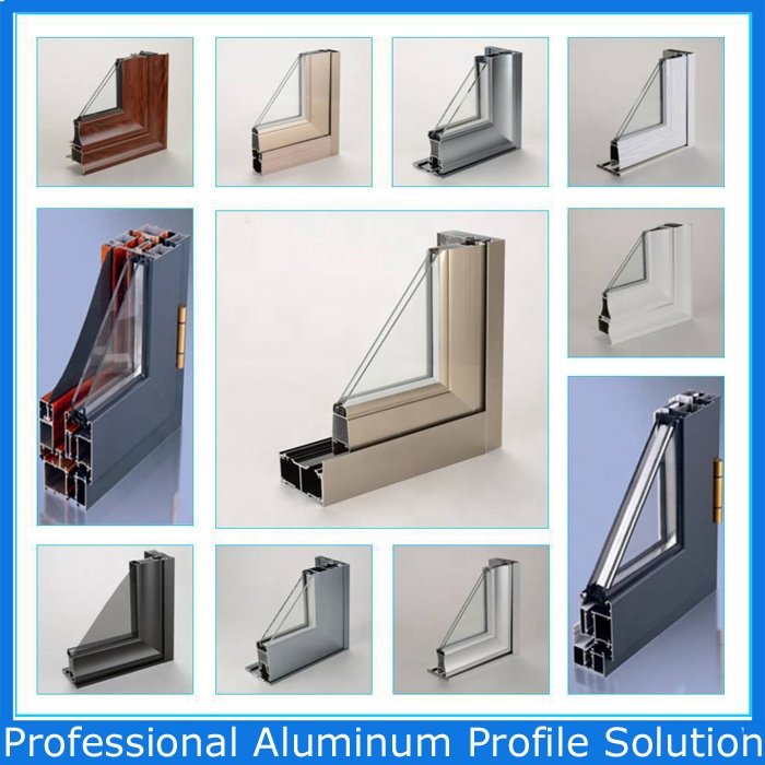 Extruded Wood Grain 6063 T5 Aluminium Alloy Window Door Extrusion Aluminum Profile