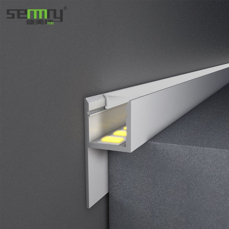 Led aluminum profile light decorative strips tile trim corners Aluminium Tile Cover Strips Decorative Metal Wall Trim