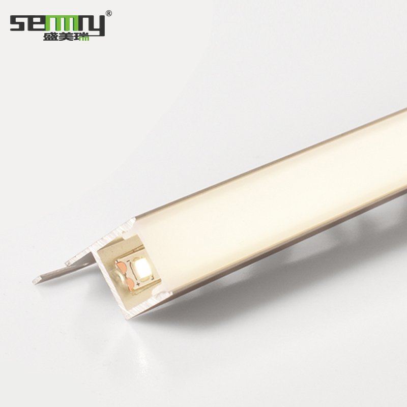 Led aluminum profile light decorative strips tile trim corners Aluminium Tile Cover Strips Decorative Metal Wall Trim