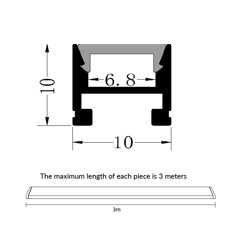 Architectural Gypsum Plaster Skirting Line Drywall Aluminium Suspension Aluminium LED Profile