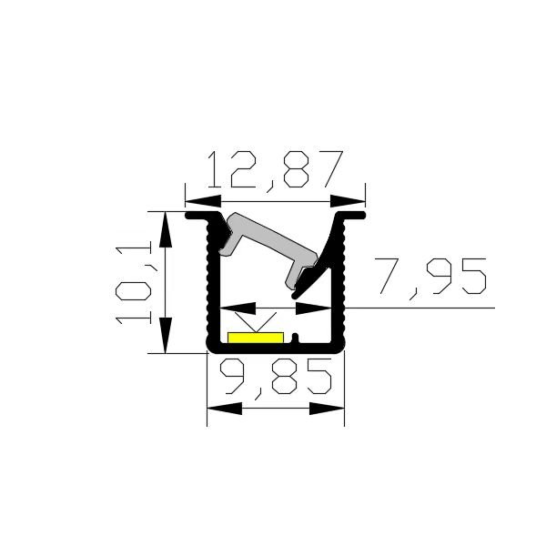 Starlight High quality global bestseller Quality certification LED side light aluminum profile Trendy Design