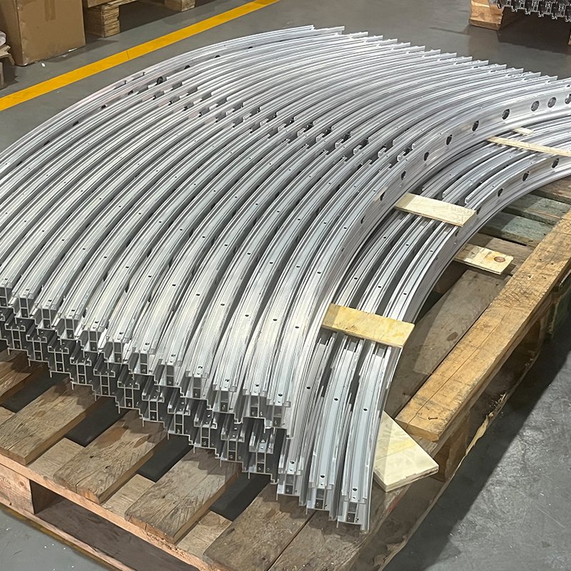Chinese factory supply curved Aluminum Extrusion and bending aluminum profile service