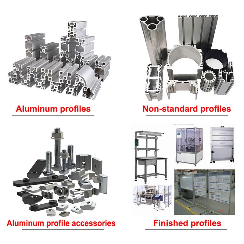 High quality aluminum alloy 2020 profile 2040 aluminium extrusion factory aluminum profiles extruded 6061 6063