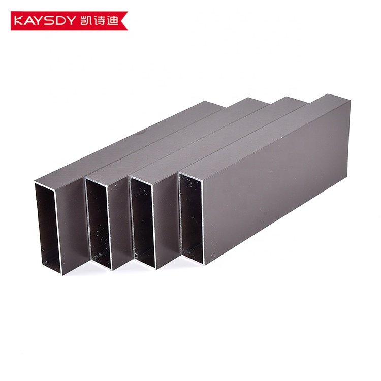 Lightweight Square Tube Aluminium Profiles for Interior Exterior Suspended Strip Baffle Ceiling panel and Wall decorative panel