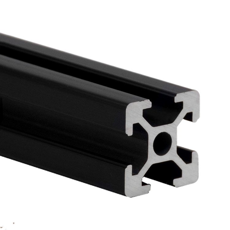 Custom 2020 2040 3030 3060 4040 4080 6063 Black Color Anodized Aluminum Extrusion T Slot Aluminum Profile