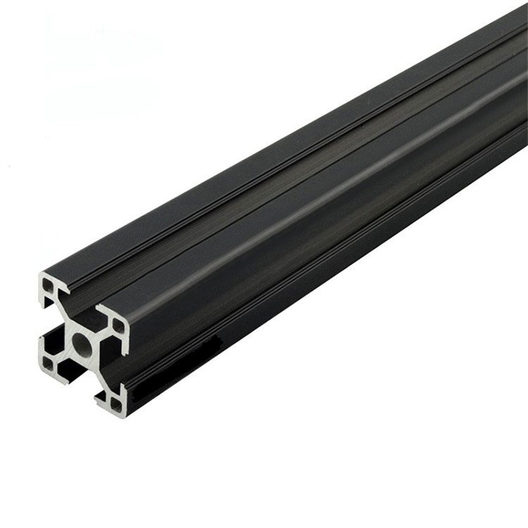 Custom 2020 2040 3030 3060 4040 4080 6063 Black Color Anodized Aluminum Extrusion T Slot Aluminum Profile