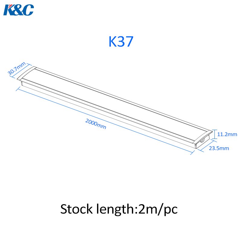 K37 aluminum extrusion profile led strip PCB width up aluminum profile led recessed led profile aluminium channel
