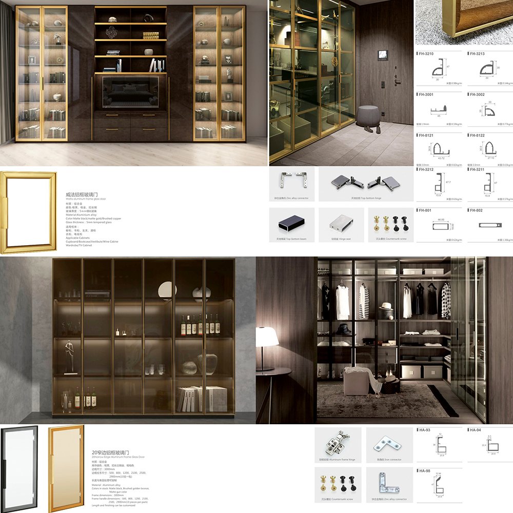 20mm glass wardrobe profile 20 mm slim aluminium profile for wardrobe glass door