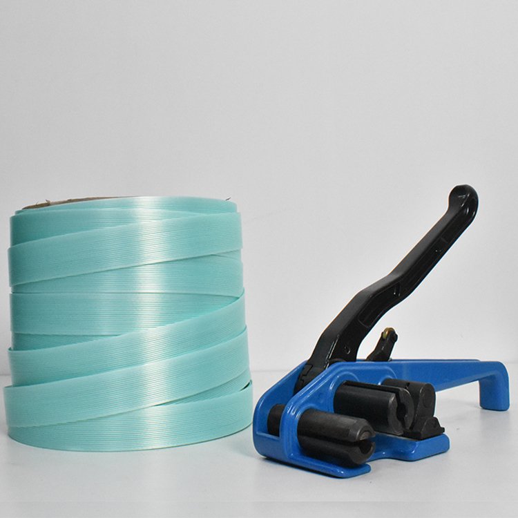 Multipack PET Strapping Roll 12.5 mm x 0.90 mm Green Embossed Polyester Strapping Band India Factory