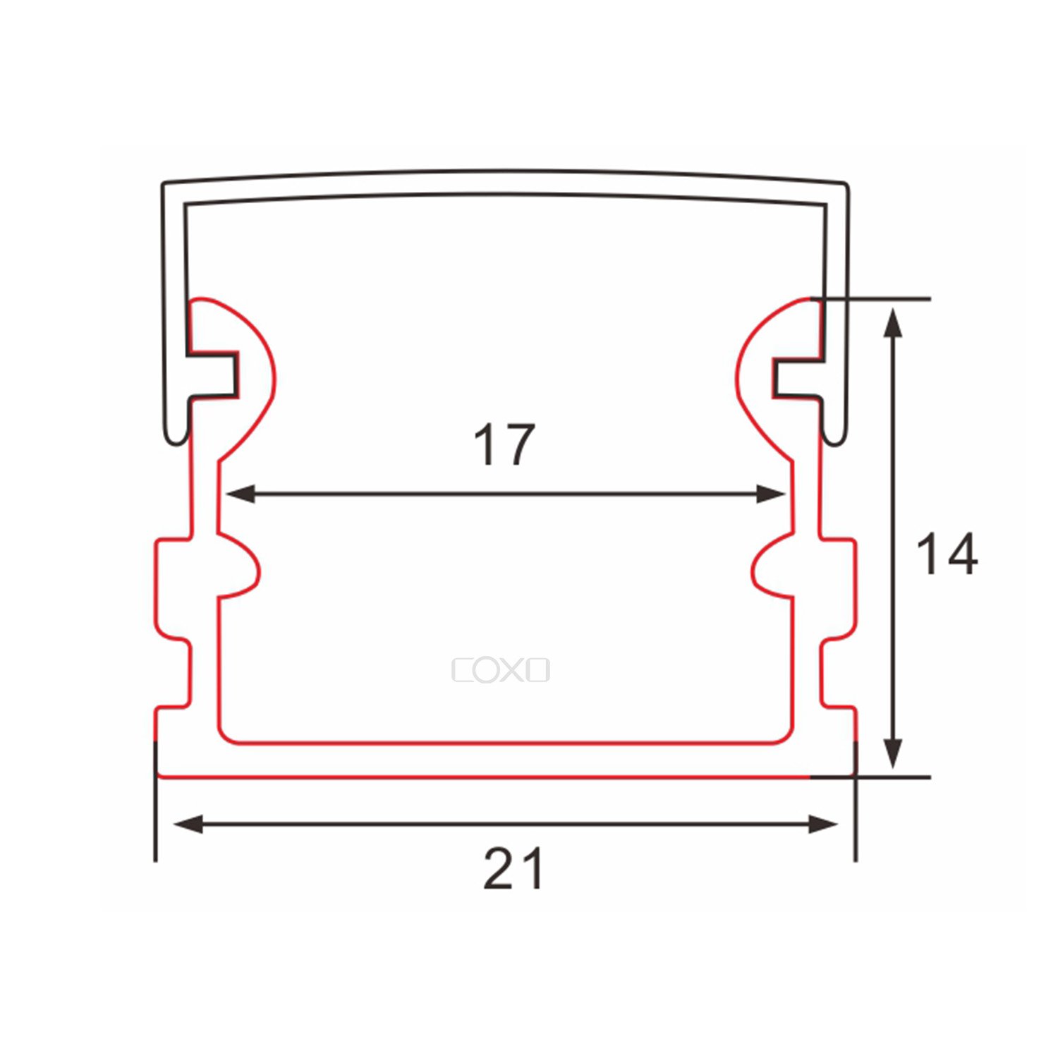 C036 Led Recessed Aluminum profile