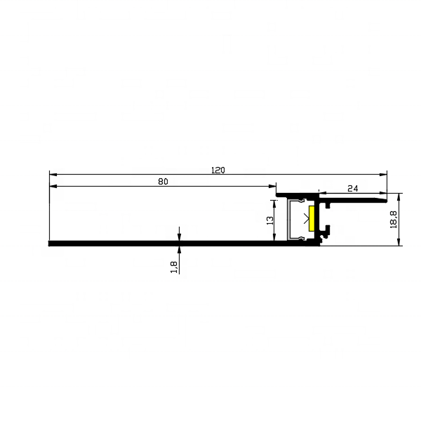 Starlight Wall Plaster Light Light Emitting Diode Aluminum Profile Plaster Ceiling Light 6063 Aluminum Profile with Drywall