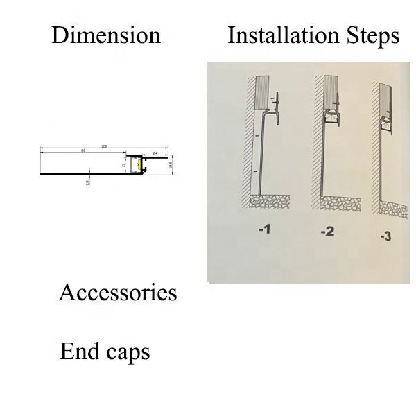 Starlight Wall Plaster Light Light Emitting Diode Aluminum Profile Plaster Ceiling Light 6063 Aluminum Profile with Drywall