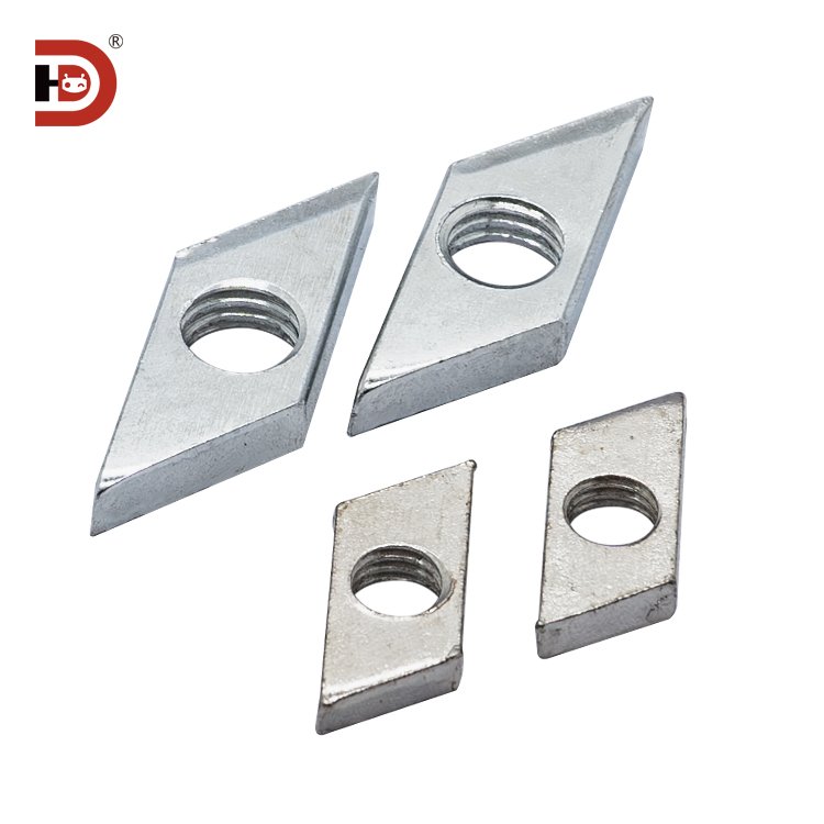 Aluminum profile accessories carbon steel diamond nut 2020/3030/4040 diamond nut square M4 M6 M8 fastening nut