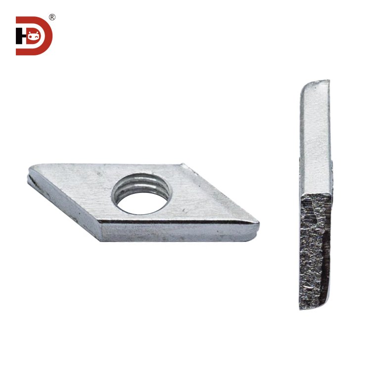Aluminum profile accessories carbon steel diamond nut 2020/3030/4040 diamond nut square M4 M6 M8 fastening nut