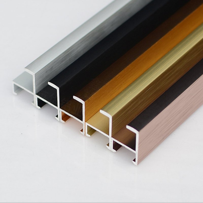 Customized tyes of Rose gold finish chrome brush finish wood grain Aluminum profile for Photo framing advertising