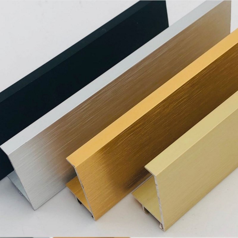 Customized tyes of Rose gold finish chrome brush finish wood grain Aluminum profile for Photo framing advertising