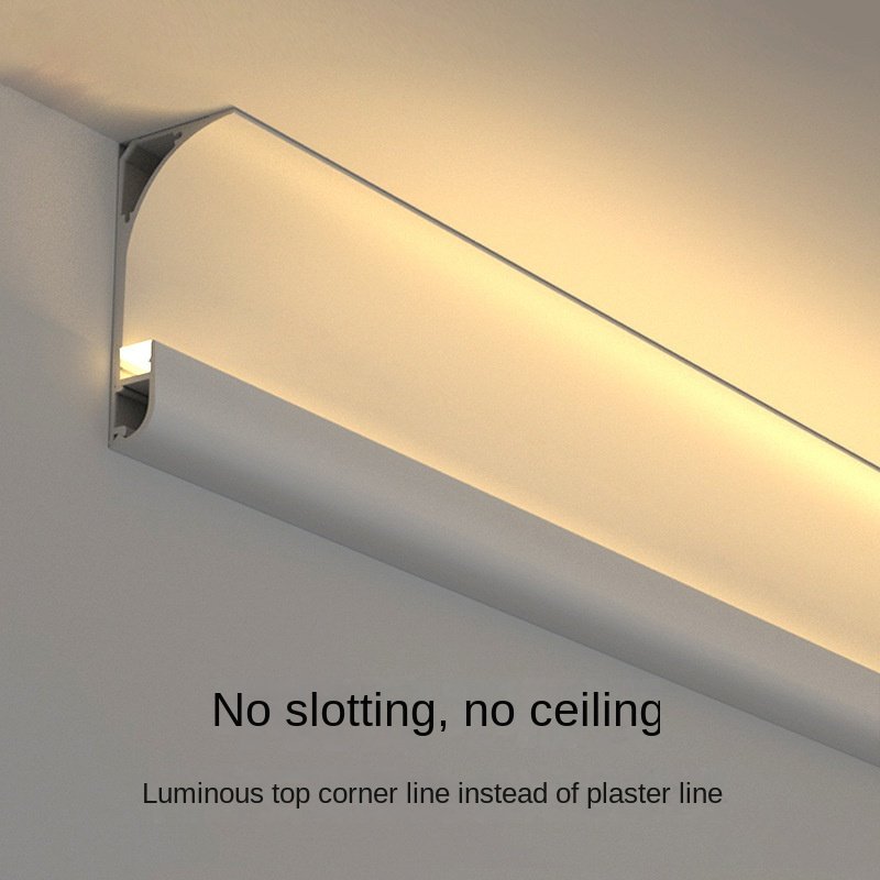 New Type of Ceiling Free Luminous Top Corner Line Gypsum Line Lamp without Slotting Aluminum Profile Suspended Wall Wash Lamp