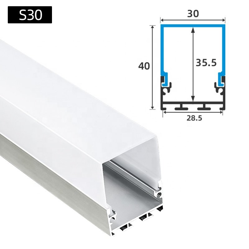 S30 High-Quality Three Light-Emitting Area Surface Extrusion Housing Channel Led Light Strip Aluminum Profile