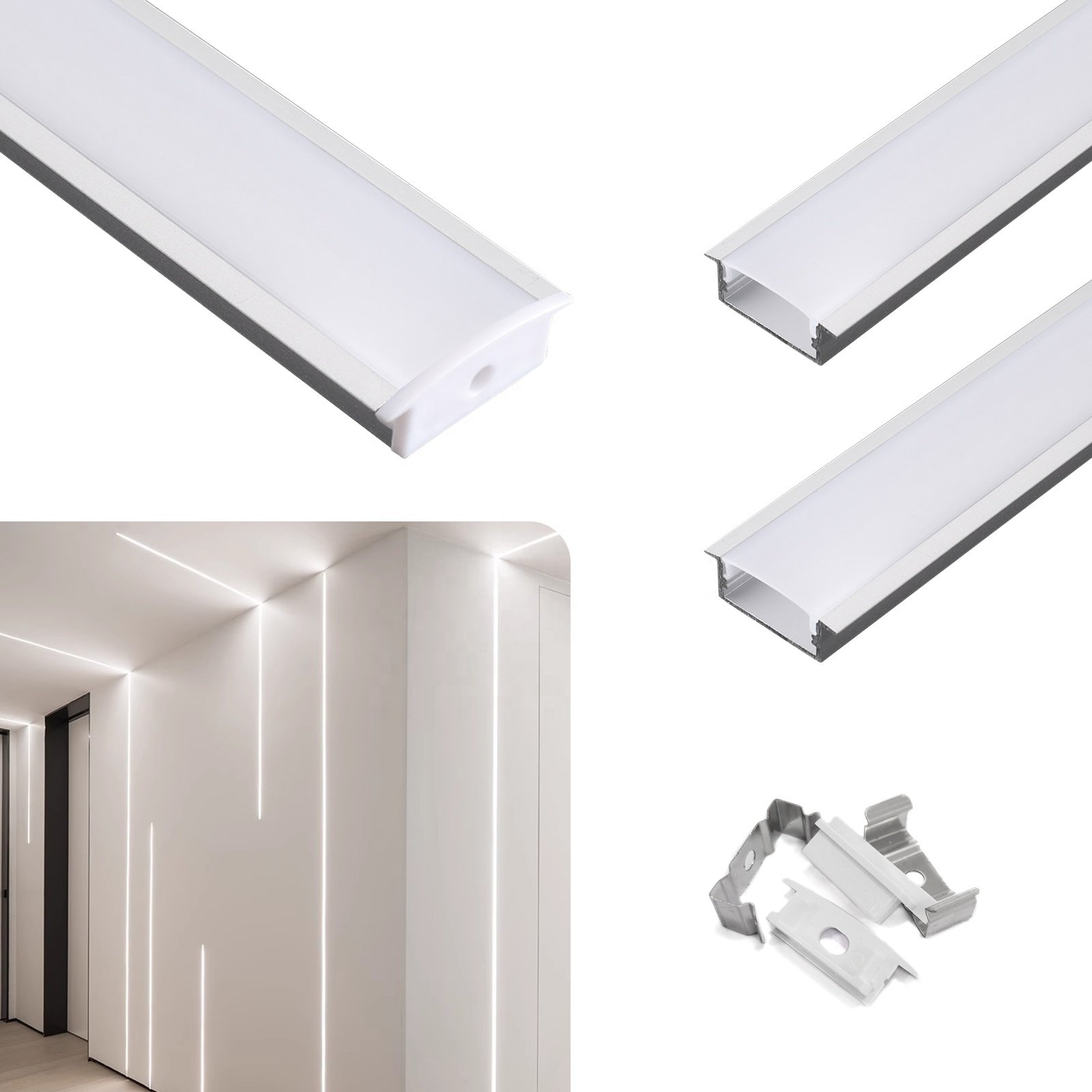 Free Sample 012 Led Profile Round 30*10mm Recessed 6063 Aluminum Alloy Pvc Profile For Led Strip