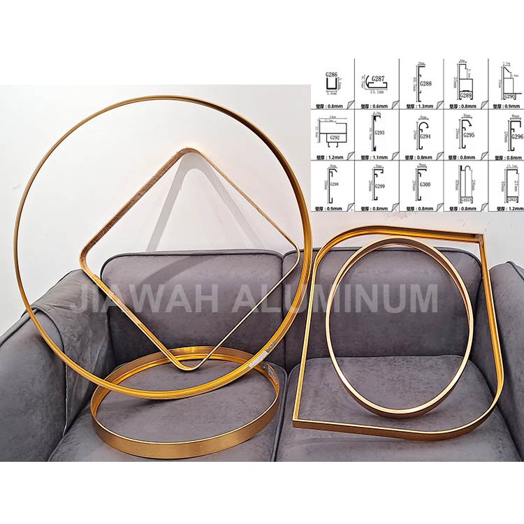 Embedded Mirror LED Aluminum Profile Channel Black Golden Rosy Brushed , Flat Mirror Aluminum LED Aluminum Strip Manufacturer