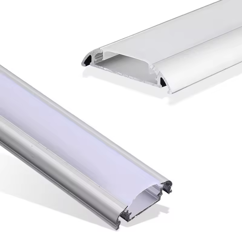 High quality PC Cover Endcaps Clip Strip Light Extrusion Housing Anodized Surface CNC Processed Angle LED Aluminum Profile