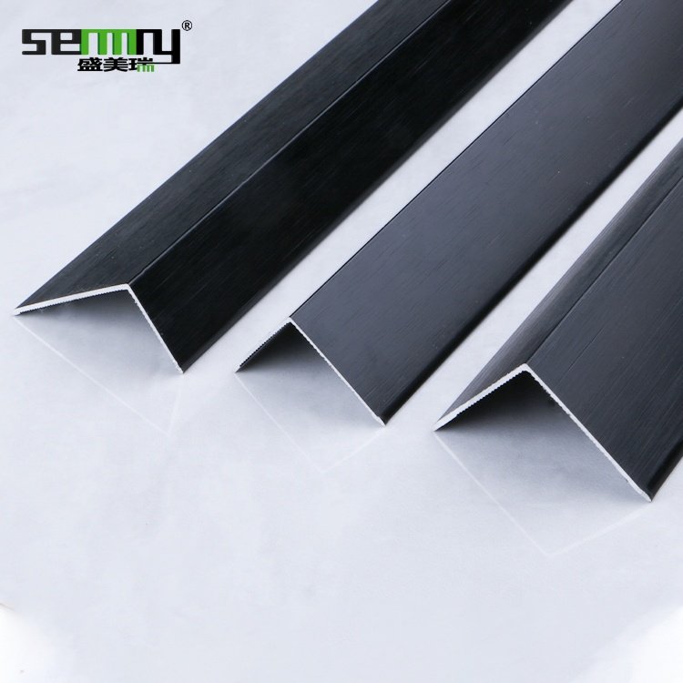 19 mm x 19 mm x 1625 mm black coated thick extrusion L angle aluminium corner profile