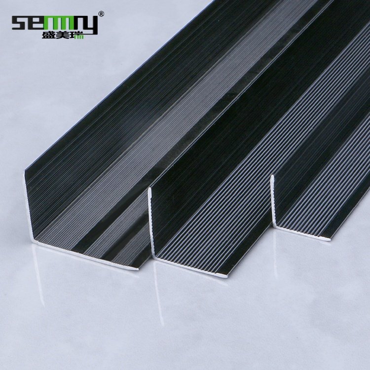 19 mm x 19 mm x 1625 mm black coated thick extrusion L angle aluminium corner profile