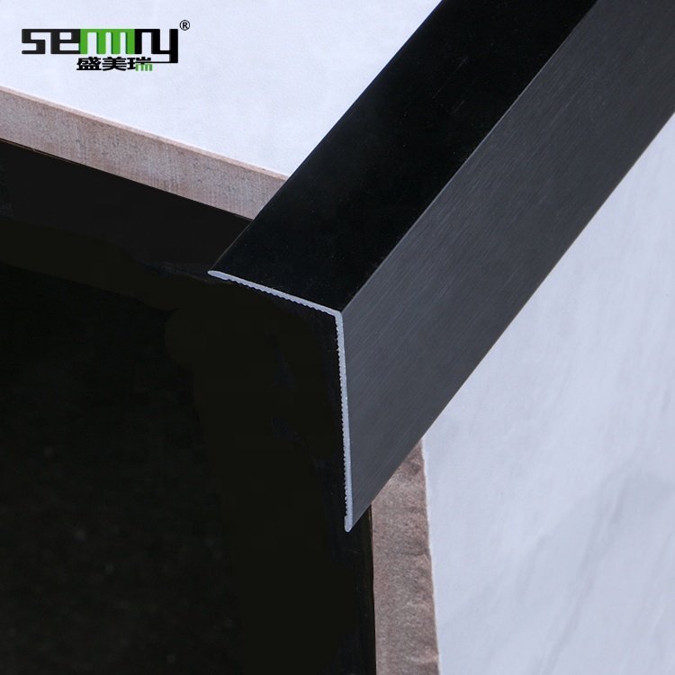 19 mm x 19 mm x 1625 mm black coated thick extrusion L angle aluminium corner profile
